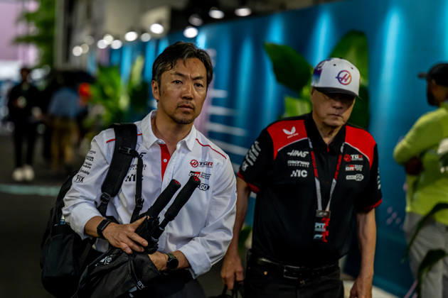 Miami Grand Prix - Race day - Miami International Autodrome MIAMI INTERNATIONAL AUTODROME, UNITED STATES - MAY 03: Ayao Komatsu, Haas F1 haas f1, from Japan during the Miami Grand Prix at Miami International Autodrome on Sunday May 03, 2026 in Miami, Florida, United States (Photo by Michael Potts BSR Agency) Content not available for redistribution in The Netherlands directly or indirectly through any third parties. Copyright: xBSRxAgencyx