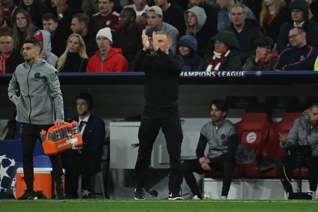06 05 2026, xemx, Football UEFA Champions League 1 2 Final, FC Bayern Muenchen Paris St Germain v l Coach Luis Enrique Paris St Germain gives instructions, gesticulates, gesticulate with arms gives instructions, gesticulate DFL DFB REGULATIONS PROHIBIT ANY USE OF PHOTOGRAPHS as IMAGE SEQUENCES and or QUASI VIDEO Muenchen
