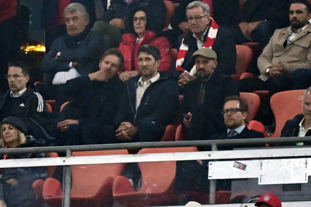 06 05 2026, xemx, Football UEFA Champions League 1 2 Final, FC Bayern Muenchen Paris St Germain v l Coach Julian Nagelsmann German National Football Team DFB Co Coach Benjamin Glück German National Football Team DFB Antonio di Salvo DFL DFB REGULATIONS PROHIBIT ANY USE OF PHOTOGRAPHS as IMAGE SEQUENCES and or QUASI VIDEO Muenchen