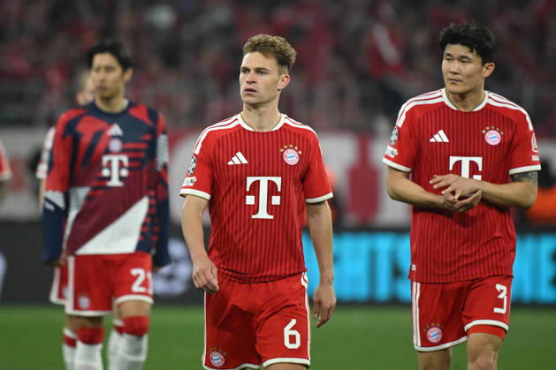 06 05 2026, xemx, Football UEFA Champions League 1 2 Final, FC Bayern Muenchen Paris St Germain v l Joshua Kimmich FC Bayern Muenchen Min jae Kim FC Bayern Muenchen Disappointed, sad, frustrated, helpless, DFL DFB REGULATIONS PROHIBIT ANY USE OF PHOTOGRAPHS as IMAGE SEQUENCES and or QUASI VIDEO Muenchen