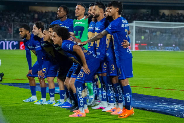 May 10, 2026, Mexico City, Ciudad de Mexico, Mexico: Pumas UNAM players pose during the Liga MX quarter-final match between Pumas UNAM and Club America at the Estadio Olimpico Universitario. on May 10, 2026 in Mexico City, Mexico. Mexico City Mexico - ZUMAe321 20260510_zsa_e321_003 Copyright: xMarcoxGonzalezx
