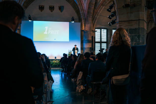 Germany, Aachen Presentation of the Charlemagne Youth Prize in the Coronation Hall in the Town Hall, supporting program Charlemagne Prize 2026 Award to Mario Draghi, Sabine Verheyen CDU , 1 Vice President EU Parliament, selects winner country Copyright: xThiemoxRudolphx