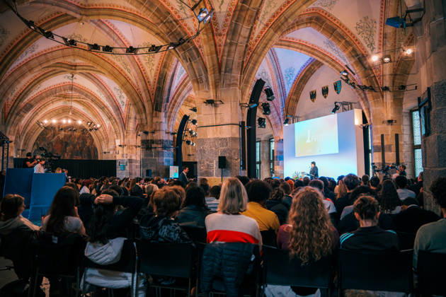 Germany, Aachen Presentation of the Charlemagne Youth Prize in the Coronation Hall in the Town Hall, supporting program Charlemagne Prize 2026 Award to Mario Draghi, Sabine Verheyen CDU , 1 Vice President EU Parliament, selects winners Country, overview, spectators Copyright: xThiemoxRudolphx