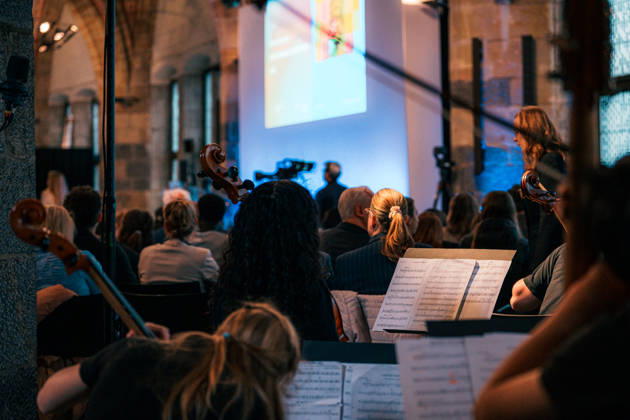 Germany, Aachen Presentation of the Charlemagne Youth Prize in the Coronation Hall in the Town Hall, supporting program Charlemagne Prize 2026 Award to Mario Draghi, overview before the award ceremony, guests from 27 countries in the European Union, orchestra of an Aachen school Copyright: xThiemoxRudolphx