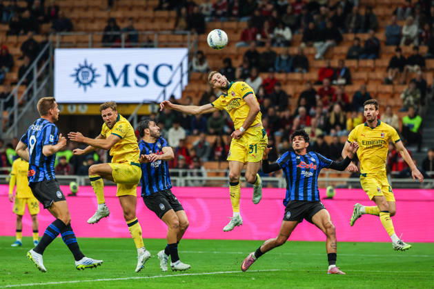 AC Milan vs Atalanta BC, Serie A football, Milano, Italy Strahinja Pavlovic of AC Milan seen in action during Serie A 2025 26 football match between AC Milan and Atalanta BC at San Siro Stadium in Milan, Italy Italy, Milan, Milan, San Siro Stadium Copyright: xGonzalesxPhoto FCIx