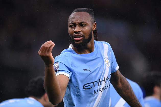 Manchester City v Crystal Palace, Premier League Antoine Semenyo of Manchester City celebrates scoring his team s first goal during the Manchester City v Crystal Palace Premier League match at the Etihad Stadium, Manchester, England on 13 May 2026 Credit: Ben Roberts Every Second Media Editorial use only. All images are copyright Every Second Media Limited. No images may be reproduced without prior permission. All rights reserved. Premier League and Football League images are subject to licensing agreements with Football DataCo Limited. see https: www.football-dataco.com Copyright: xIMAGO EveryxSecondxMediax ESM-1989-0006 BenxRobertsx xEveryxSecondxMediax
