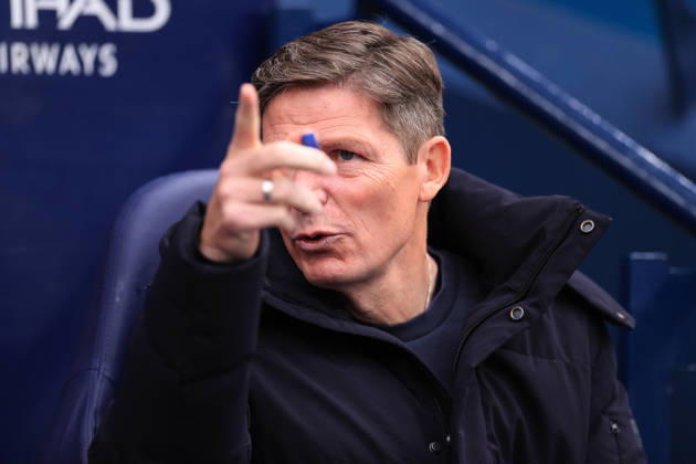 Fußball Premier League Manchester City gegen Crystal Palace 13. Mai 2026 Premier League Manchester City gegen Crystal Palace Crystal Palace Manager Oliver Glasner Foto Simon Stacpoole Abseits Manchester UK  Copyright: xSimonxStacpoolexOffside
