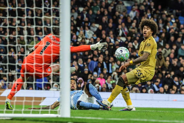 Premier League: Manchester City v Crystal Palace Savino of Manchester City scores to make it 3-0 during the Premier League match Manchester City vs Crystal Palace at Etihad Stadium, Manchester, United Kingdom on 13 May 2026 (Photo by Mark Cosgrove News Images) Manchester Etihad Stadium Greater Manchester United, ManU Kingdom Copyright: xMarkxCosgrove NewsxImagesx