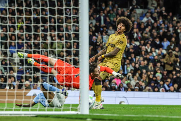 Premier League: Manchester City v Crystal Palace Savino of Manchester City scores to make it 3-0 during the Premier League match Manchester City vs Crystal Palace at Etihad Stadium, Manchester, United Kingdom on 13 May 2026 (Photo by Mark Cosgrove News Images) Manchester Etihad Stadium Greater Manchester United, ManU Kingdom Copyright: xMarkxCosgrove NewsxImagesx