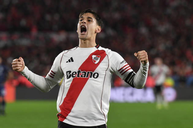 River Plate v Gimnasia y Esgrima La Plata - Torneo Apertura 2026 Lucas Martinez Quarta of River Plate celebrates his goal during the match between River Plate and Gimnasia y Esgrima La Plata at Estadio Mas Monumental in Buenos Aires, Argentina, on May 13, 2023. Buenos Aires Buenos Aires Argentina Copyright: xFedericoxPerettix originalFilename:peretti-riverpla260514_npn2a