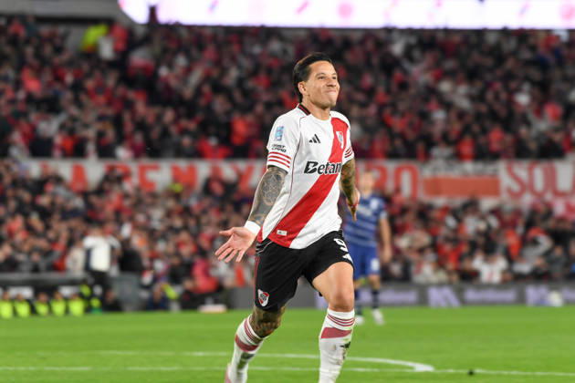 River Plate v Gimnasia y Esgrima La Plata - Torneo Apertura 2026 Sebastian Driussi of River Plate celebrates a goal during the 2026 Copa de la Liga playoff match between River Plate and Gimnasia y Esgrima de La Plata at the Estadio Monumental on May 13, 2026. Buenos Aires Argentina Copyright: xPabloxEliasx originalFilename:elias-notitle260513_npbkL