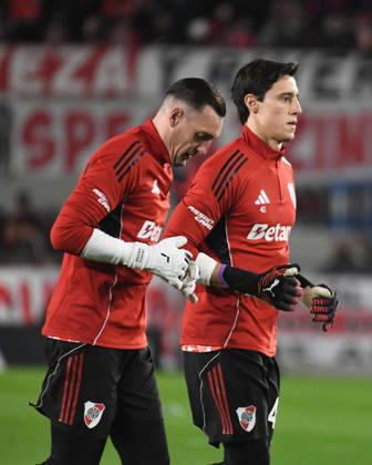 River Plate v Gimnasia y Esgrima La Plata - Torneo Apertura 2026 Franco Armani and Santiago Beltran of River Plate warm up before the match between River Plate and Gimnasia y Esgrima La Plata at Estadio Mas Monumental, Argentina, on May 13, 2023. Buenos Aires Buenos Aires Argentina Copyright: xFedericoxPerettix originalFilename:peretti-riverpla260514_np8mt