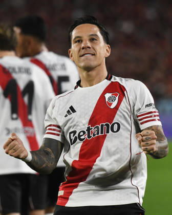 River Plate v Gimnasia y Esgrima La Plata - Torneo Apertura 2026 Sebastian Driussi of River Plate celebrates his goal during the match between River Plate and Gimnasia y Esgrima La Plata at Estadio Mas Monumental, on May 13. Buenos Aires Buenos Aires Argentina Copyright: xFedericoxPerettix originalFilename:peretti-riverpla260514_npkMq