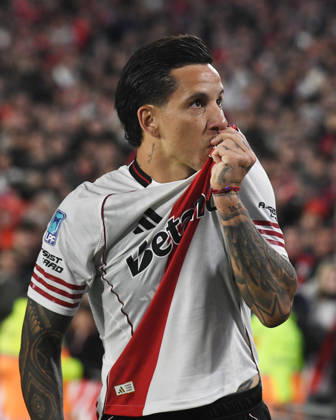 River Plate v Gimnasia y Esgrima La Plata - Torneo Apertura 2026 Sebastian Driussi of River Plate celebrates his goal during the match between River Plate and Gimnasia y Esgrima La Plata at Estadio Mas Monumental, on May 13. Buenos Aires Buenos Aires Argentina Copyright: xFedericoxPerettix originalFilename:peretti-riverpla260514_npMXK