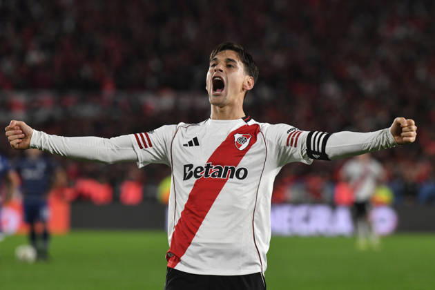 River Plate v Gimnasia y Esgrima La Plata - Torneo Apertura 2026 Lucas Martinez Quarta of River Plate celebrates his goal during the match between River Plate and Gimnasia y Esgrima La Plata at Estadio Mas Monumental in Buenos Aires, Argentina, on May 13, 2023. Buenos Aires Buenos Aires Argentina Copyright: xFedericoxPerettix originalFilename:peretti-riverpla260514_nprXp