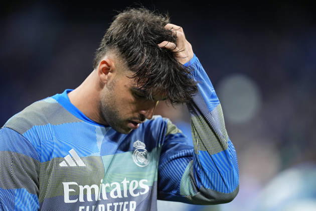 May 14, 2026, Madrid, Madrid, Spain: Raul Asencio of Real Madrid CF gestures during the Spanish League, LaLiga EA Sports, football match played between Real Madrid and Real Oviedo at Bernabeu stadium on May 14, 2026, in Madrid, Spain. Madrid Spain - ZUMAa181 20260514_zaa_a181_192 Copyright: xOscarxJ.xBarrosox