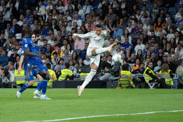 May 14, 2026, Madrid, Spain: Kylian MbappÃ of Real Madrid seen in action during the EA SPORTS La Liga 2025-2026 match between Real Madrid and Real Oviedo, played at the Santiago BernabÃ u Stadium. Final score: Real Madrid 2 - Real Oviedo 0 Madrid Spain - ZUMAs197 20260514_aaa_s197_424 Copyright: xDavidxCanalesx