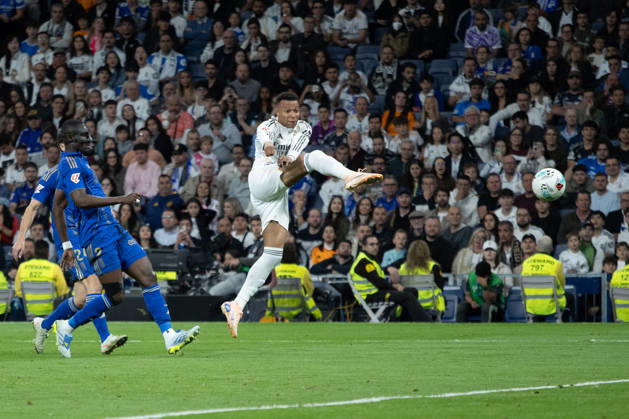 May 14, 2026, Madrid, Spain: Kylian MbappÃ of Real Madrid seen in action during the EA SPORTS La Liga 2025-2026 match between Real Madrid and Real Oviedo, played at the Santiago BernabÃ u Stadium. Final score: Real Madrid 2 - Real Oviedo 0 Madrid Spain - ZUMAs197 20260514_aaa_s197_463 Copyright: xDavidxCanalesx