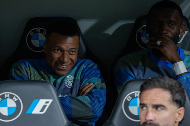 May 14, 2026, Madrid, Spain: Kylian MbappÃ of Real Madrid seen on the bench Substitutes during the EA SPORTS La Liga 2025-2026 match between Real Madrid and Real Oviedo, played at the Santiago BernabÃ u Stadium. Final score: Real Madrid 2 - Real Oviedo 0 Madrid Spain - ZUMAs197 20260514_aaa_s197_469 Copyright: xDavidxCanalesx