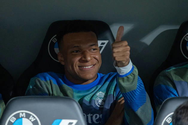 May 14, 2026, Madrid, Spain: Kylian MbappÃ of Real Madrid seen on the bench Substitutes during the EA SPORTS La Liga 2025-2026 match between Real Madrid and Real Oviedo, played at the Santiago BernabÃ u Stadium. Final score: Real Madrid 2 - Real Oviedo 0 Madrid Spain - ZUMAs197 20260514_aaa_s197_493 Copyright: xDavidxCanalesx
