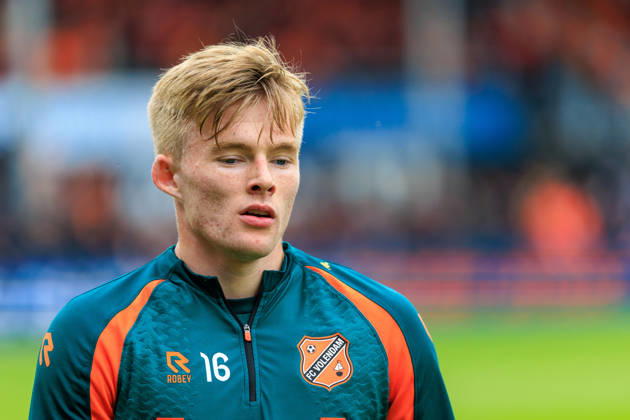 2026-05-17 FC Volendam v SC Telstar - Dutch Eredivisie VOLENDAM, NETHERLANDS - MAY 17: Nick Verschuren of FC Volendam during the Dutch Eredivisie match between FC Volendam and SC Telstar at Kras Stadion on May 17, 2026 in Volendam, Netherlands. Volendam Kras Stadion Netherlands Content not available for redistribution in The Netherlands directly or indirectly through any third parties. Copyright: xMarcelxvanxPlateringenx