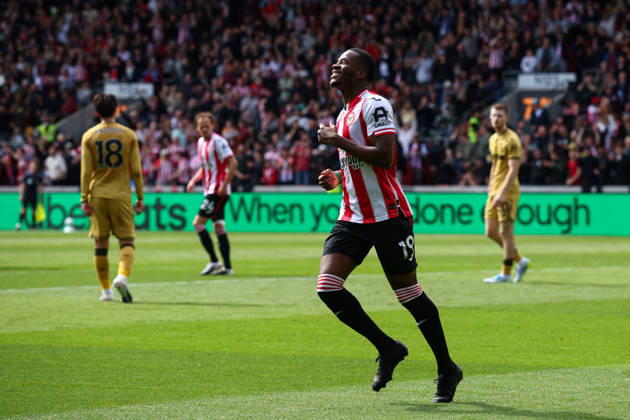 Premier League: Brentford v Crystal Palace LONDON, UK - 17th May 2026: Dango Ouattara of Brentford celebrates scoring his side s first goal during the Premier League match between Brentford FC and Crystal Palace FC at Gtech Community Stadium London Gtech Community Stadium England United Kingdom Copyright: xCraigxMercerx xPeakxActionxPhotosx