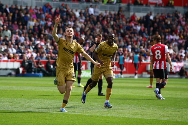 Premier League: Brentford v Crystal Palace LONDON, UK - 17th May 2026: Adam Wharton of Crystal Palace celebrates scoring his side s second goal during the Premier League match between Brentford FC and Crystal Palace FC at Gtech Community Stadium London Gtech Community Stadium England United Kingdom Copyright: xCraigxMercerx xPeakxActionxPhotosx
