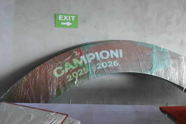 May 17, 2026, Craiova, Romania, Superliga Season 2025-2026, Play-Off, Stage 9, Universitatea Craiova vs FC Universitatea Cluj, Ion Oblemenco stadium, Craiova, Romania Champions setup