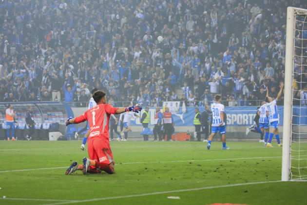 May 17, 2026, Craiova, Romania, Superliga Season 2025-2026, Play-Off, Stage 9, Universitatea Craiova vs FC Universitatea Cluj, Ion Oblemenco stadium, Craiova, Romania 1 Stefan Lefter upset after conceding fourth goal