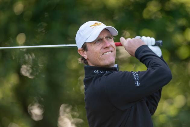 Belgian Nicolas Colsaerts pictured in action during the first round (1 4) of the 2026 Soudal Open DP World Tour golf tournament in Schilde, Thursday 21 May 2026. The Soudal Open takes place from 21 to 24 May at the Rinkven Golf Club in Schilde. JONASxROOSENS x174613815x