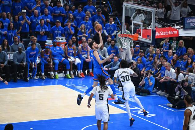 Holmgren Chet Champagnie Julian BASKET CHPT NBA 2026 OKLAHOMA CITY THUNDER SAN ANTONIO SPURS 122 113 PAYCOM CENTER OKLAHOMA CITY UNITED STATES 21 05 2026 REAU ALEXIS OKLAHOMA CITY PAYCOM CENTER GermanyxJapanxUKxFrancexBelgiumxOUT  Copyright: xREAUxALEXISx