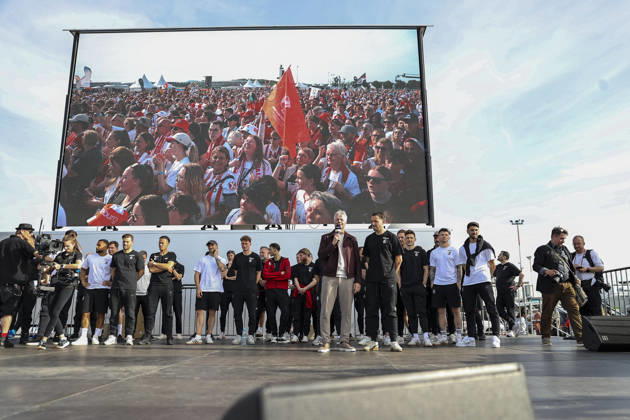 Football, fan festival and reception for SC Freiburg after EL final