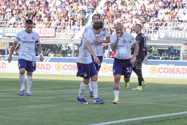 FOOTBALL - Serie A - Bologna FC vs Inter Milan - FC Internazionale Photo by IPA ABACAPRESS.COM85002868 - Federico Dimarco of Inter FC celebrates after scoring during Bologna FC vs FC Inter, 38th Serie A Enilive 2025-26 game at Renato dall Ara stadium in Bologna (BO), Italy, on May 23, 2026. Bologna Italy  Copyright: xIPAxSport ABACAx