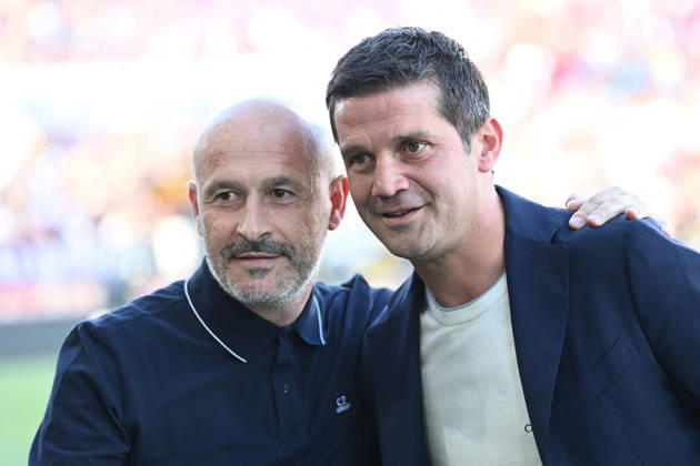 FOOTBALL - Serie A - Bologna FC vs Inter Milan - FC Internazionale Photo by IPA ABACAPRESS.COM85015919 - Vincenzo Italiano (Bologna Fc) and Cristian Chivu (Inter Fc) during Bologna FC vs Inter - FC Internazionale, Italian soccer Serie A match in Bologna, Italy, May 23 2026 Bologna Italy  Copyright: xIPAxSport ABACAx