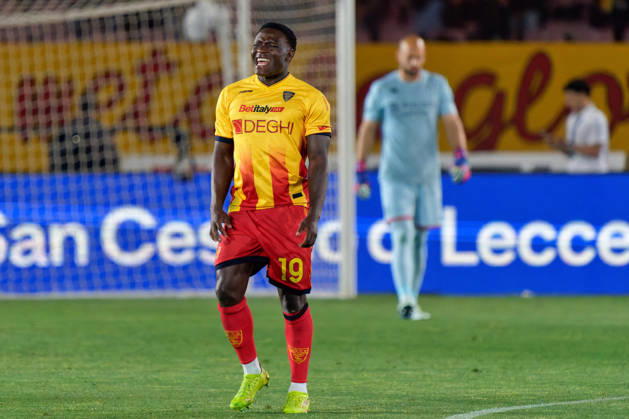 FOOTBALL - Serie A - US Lecce vs Genoa CFC Photo by IPA ABACAPRESS.COM85047201 - Lameck Banda of US Lecce celebrates after scoring a goal during US Lecce vs Genoa CFC, Italian soccer Serie A match in Lecce, Italy, May 24 2026 Lecce Italy  Copyright: xIPAxSport ABACAx