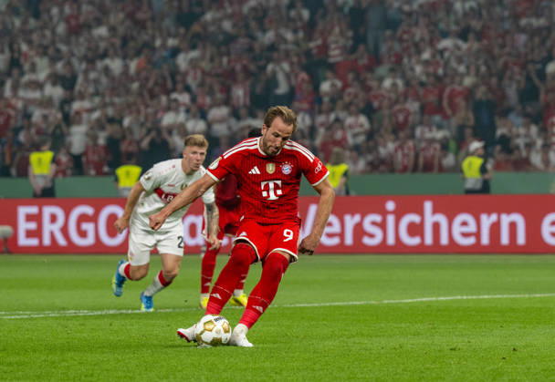Soccer, Men, 2025 2026 season, 83 DFB Cup Final, FC Bayern Munich VfB Stuttgart 3 0 , Harry Kane Bayern Munich scores the goal from the penalty spot to make it 3 0, 23 05 2026, Copyright: xMatthiasxKochx