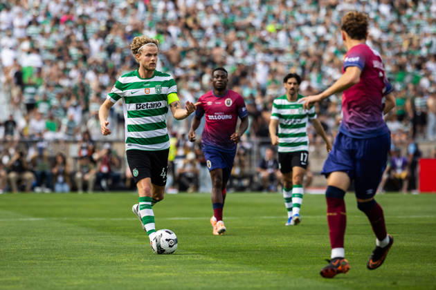 Sporting CP vs SCU Torreense in Oeiras - 24 May 2026 Morten Hjulmand of Sporting CP seen in action during the Portuguese Cup 2025 2026 - Final match between Sporting CP and SCU Torreence at Estadio Nacional. (Final score: Sporting CP 1 - 2 SCU Torreense) Oeiras Portugal Copyright: xHenriquexCasinhasx xSOPAxImagesx HCASINHAS_24052026_SPORTINGCP_VS_SCUTORREENSE_009
