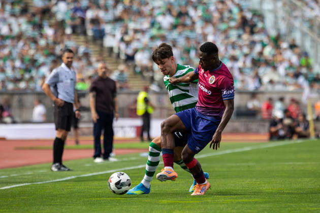 Sporting CP vs SCU Torreense in Oeiras - 24 May 2026 Georgios Vagiannidis of Sporting CP (L) and Dany Jean of SCU Torreense (R) seen in action during the Portuguese Cup 2025 2026 - Final match between Sporting CP and SCU Torreence at Estadio Nacional. (Final score: Sporting CP 1 - 2 SCU Torreense) Oeiras Portugal Copyright: xHenriquexCasinhasx xSOPAxImagesx HCASINHAS_24052026_SPORTINGCP_VS_SCUTORREENSE_011