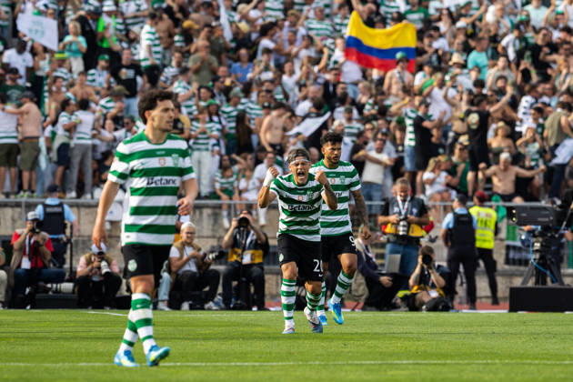 Sporting CP vs SCU Torreense in Oeiras - 24 May 2026 Maxi Araujo of Sporting CP celebrates a goal during the Portuguese Cup 2025 2026 - Final match between Sporting CP and SCU Torreence at Estadio Nacional. (Final score: Sporting CP 1 - 2 SCU Torreense) Oeiras Portugal Copyright: xHenriquexCasinhasx xSOPAxImagesx HCASINHAS_24052026_SPORTINGCP_VS_SCUTORREENSE_021