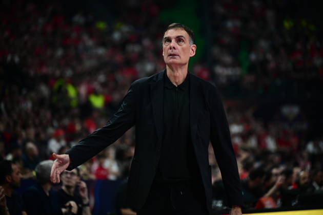 EuroLeague Basketball Final 4 - Champions Game, Olympiacos Piraeus vs Real Madrid - Georgios Bartzokas, Head Coach of Olympiacos Piraeus during the 2026 EuroLeague Championship Game Olympiacos Piraeus vs Real Madrid at Telekom Center Athens on May 24, 2026 in Athens, Greece. ATHENS Greece Copyright: xOnexInchxProductionsx 6981967