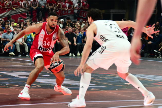 EuroLeague Basketball Final 4 - Champions Game, Olympiacos Piraeus vs Real Madrid - Cory Joseph, 34 of Olympiacos Piraeus in action during the 2026 EuroLeague Championship Game Olympiacos Piraeus vs Real Madrid at Telekom Center Athens on May 24, 2026 in Athens, Greece. ATHENS Greece Copyright: xOnexInchxProductionsx 6982053