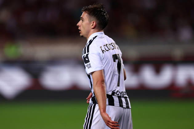 Torino Fc - Juventus Fc Francisco Conceicao of Juventus Fc looks on during the Serie A match beetween Torino Fc and Juventus Fcat Stadio Olimpico on May 24, 2026 in Turin, Italy . Torino Stadio Olimpico Italy Copyright: xMarcoxCanonierox