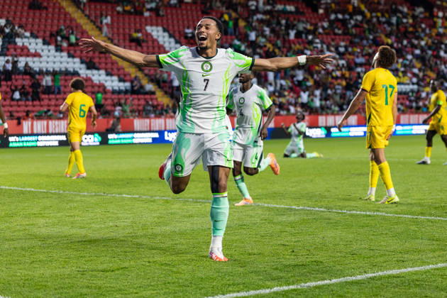 Nigeria v Zimbabwe, Unity Cup London 2026 GOAL 1-0.Nigeria forward Femi Azeez (7) celebrates after scoring a goal during the Unity Cup London 2026 match between Nigeria and Zimbabwe at The Valley, London, UK on 26 May 2026. London The Valley Greater London UK Editorial use only , Copyright: xToyinxOshodix PSI-24339-0030