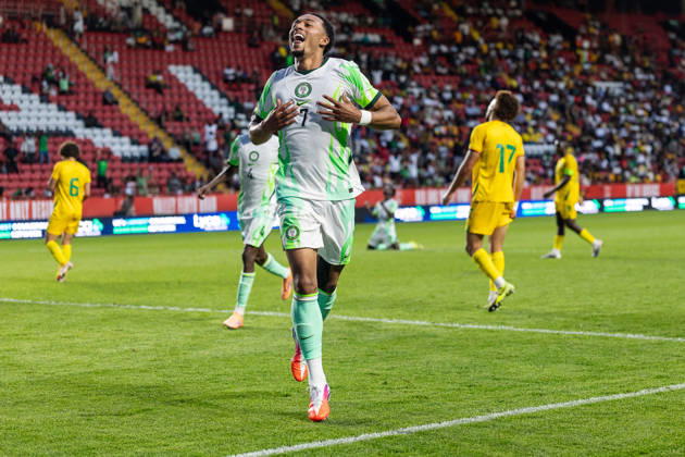 Nigeria v Zimbabwe, Unity Cup London 2026 GOAL 1-0.Nigeria forward Femi Azeez (7) celebrates after scoring a goal during the Unity Cup London 2026 match between Nigeria and Zimbabwe at The Valley, London, UK on 26 May 2026. London The Valley Greater London UK Editorial use only , Copyright: xToyinxOshodix PSI-24339-0031