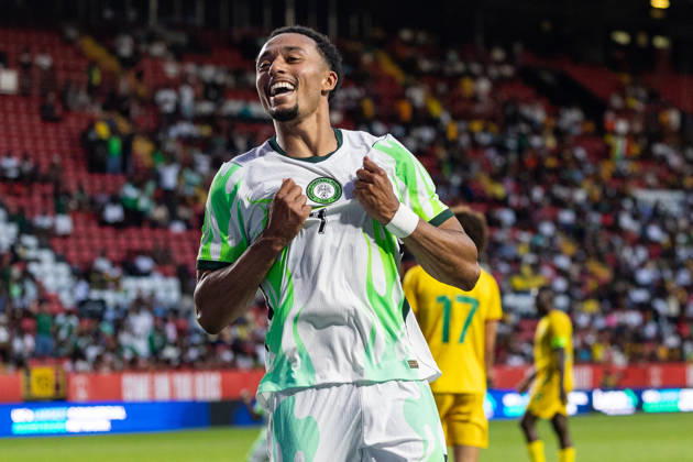Nigeria v Zimbabwe, Unity Cup London 2026 GOAL 1-0.Nigeria forward Femi Azeez (7) celebrates after scoring a goal during the Unity Cup London 2026 match between Nigeria and Zimbabwe at The Valley, London, UK on 26 May 2026. London The Valley Greater London UK Editorial use only , Copyright: xToyinxOshodix PSI-24339-0032