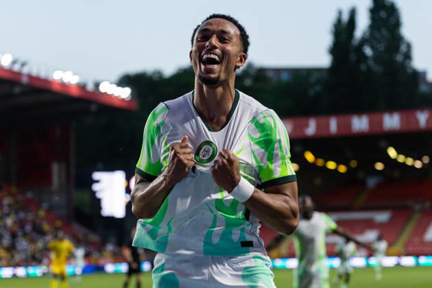 Nigeria v Zimbabwe, Unity Cup London 2026 GOAL 1-0.Nigeria forward Femi Azeez (7) celebrates after scoring a goal during the Unity Cup London 2026 match between Nigeria and Zimbabwe at The Valley, London, UK on 26 May 2026. London The Valley Greater London UK Editorial use only , Copyright: xToyinxOshodix PSI-24339-0038