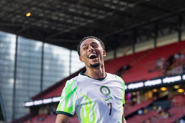 Nigeria v Zimbabwe, Unity Cup London 2026 GOAL 1-0.Nigeria forward Femi Azeez (7) celebrates after scoring a goal during the Unity Cup London 2026 match between Nigeria and Zimbabwe at The Valley, London, UK on 26 May 2026. London The Valley Greater London UK Editorial use only , Copyright: xToyinxOshodix PSI-24339-0044