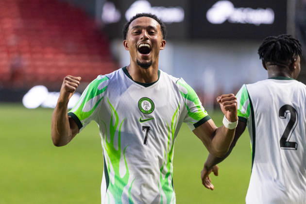Nigeria v Zimbabwe, Unity Cup London 2026 GOAL 1-0.Nigeria forward Femi Azeez (7) celebrates after scoring a goal during the Unity Cup London 2026 match between Nigeria and Zimbabwe at The Valley, London, UK on 26 May 2026. London The Valley Greater London UK Editorial use only , Copyright: xToyinxOshodix PSI-24339-0054