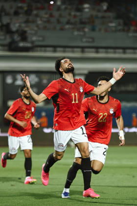 Egypt V Russia - Friendly International Mostafa Zico celebrates his goal during the International Friendly, Länderspiel, Nationalmannschaft match, the New Capital Cup, between Egypt and Russia at Cairo International Stadium in Cairo, Egypt. cairo Egypt  Copyright: xZiadxAhmedx originalFilename:abdellelah-notitle260528_npSMJ.jpg
