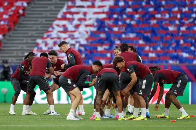 Football, CL, Final in Budapest, FC Arsenal, Training
